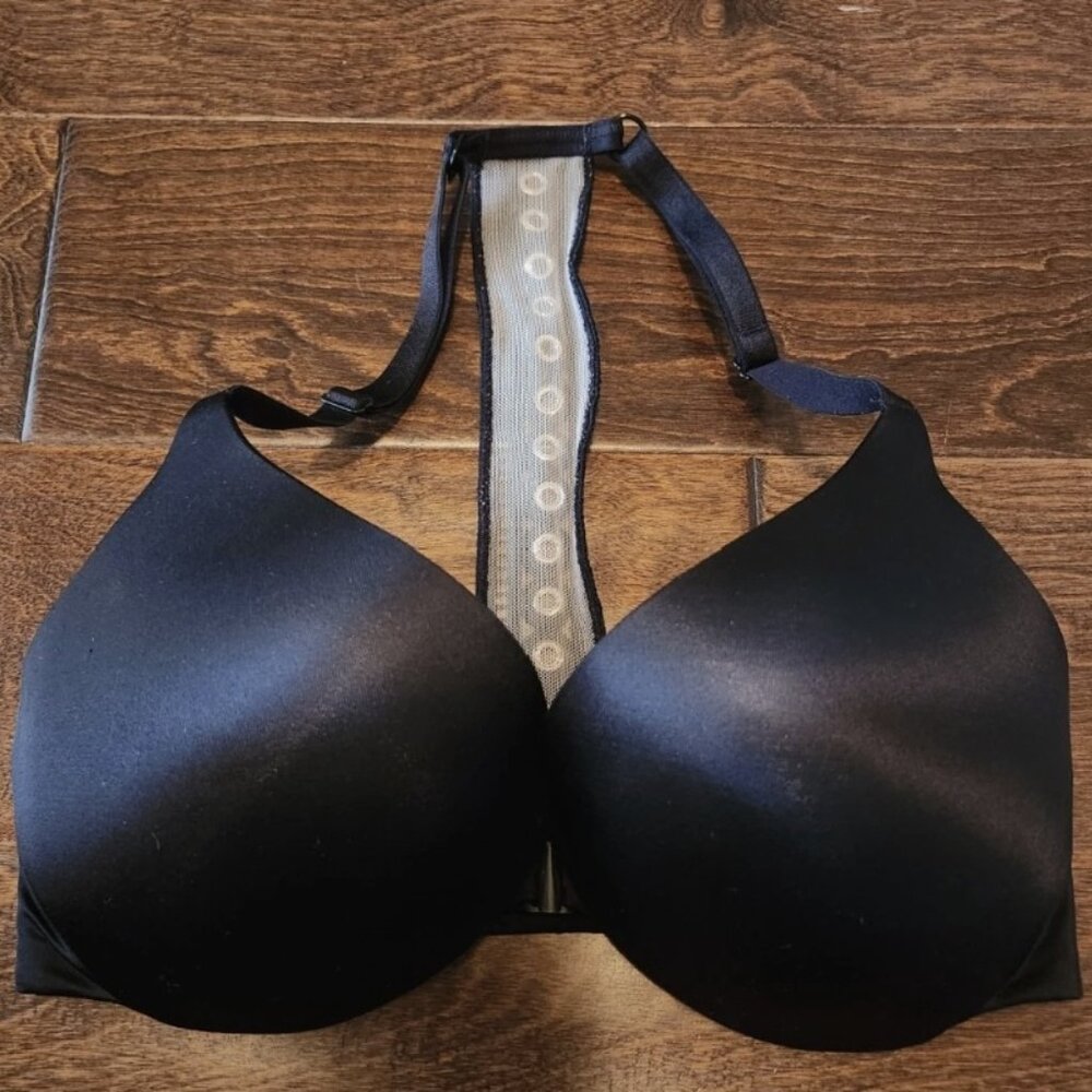 Victoria's Secret So Obsessed Push Up Black Racerback Bra 32DD (32E)